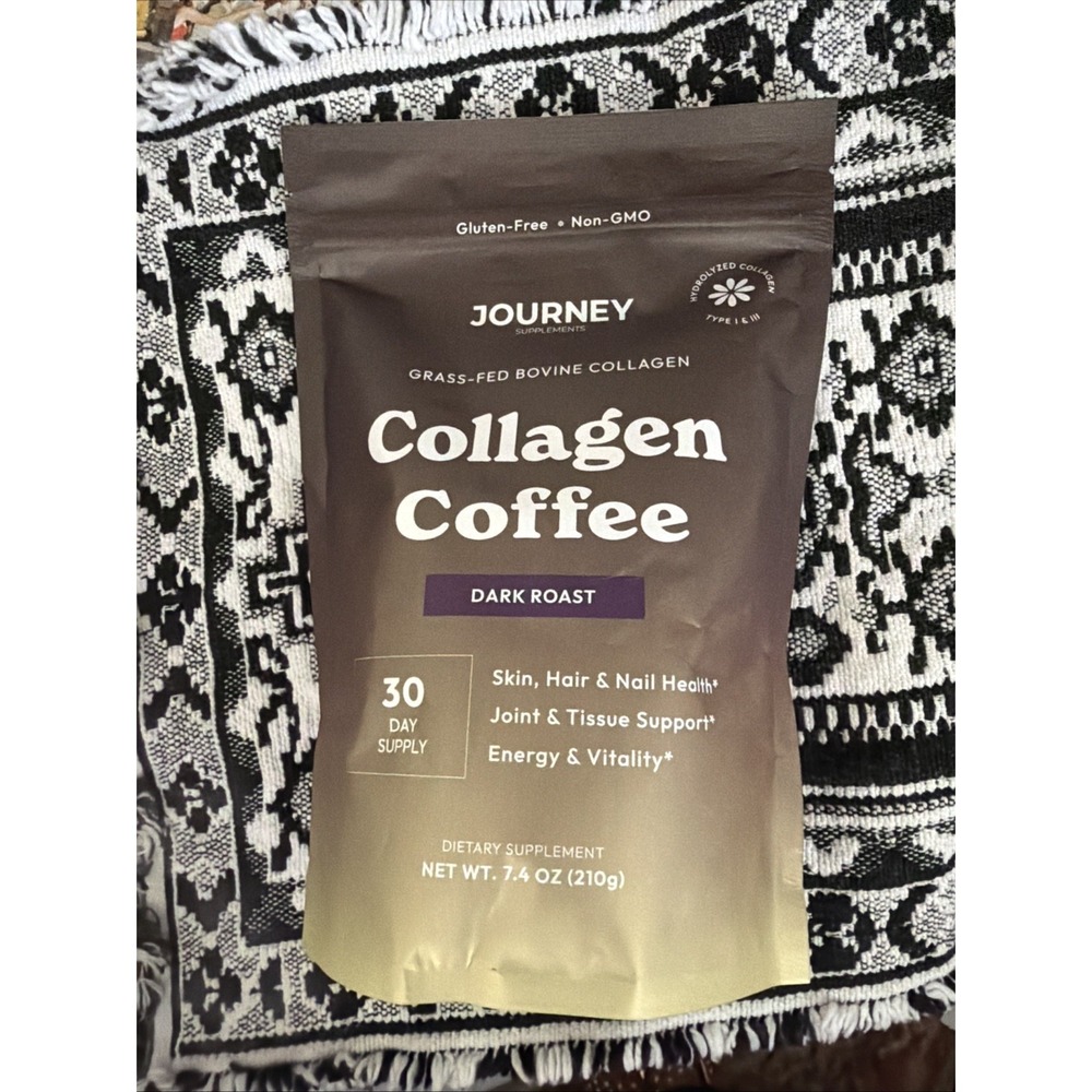 Journey Supplements Grass Fed Collagen Coffee Dark Roast